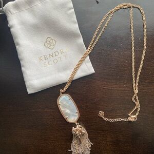 Kendra Scott Gold Necklace with Iridescent Pendant